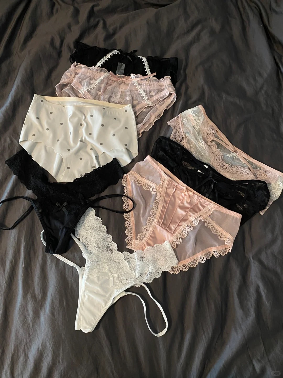 White lace-trimmed panties
